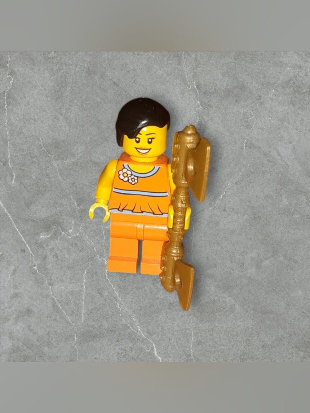 LEGO Minifigure Female Figure Orange Outfit Authentic